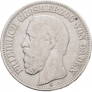 Baden 2 Mark 1876 G Grosherzog FRIEDRICH I.