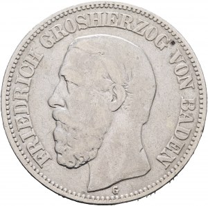 Baden 2 Mark 1876 G Grosherzog FRIEDRICH I.