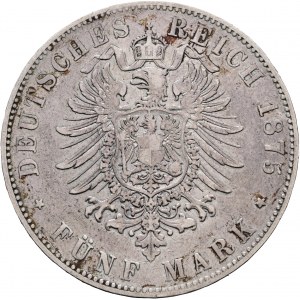 Baden 5 Mark 1875 G Grosherzog FRIEDRICH I.