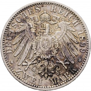 Bavorsko 2 marky 1899 D König OTTO