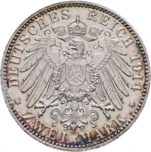 Baviera 2 marco 1914 D König LUDWIG III.