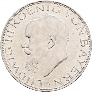 Bayern 3 Mark 1914 D König LUDWIG III.