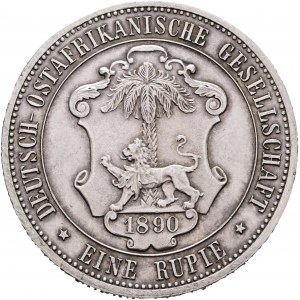 Ostafrika 1 Rupie 1890 WILHELM II. Berlin