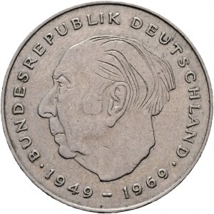 Bundesvertretung 2 Mark 1969 G Theodor Heus 20 Jahre Grundgesetz BRD