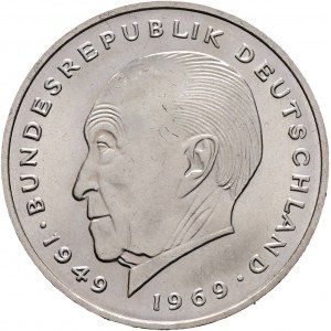 Bundesrep. 2 Mark 1973 F Konrad Adenauer 20 Jahre Grundgesetz BRD