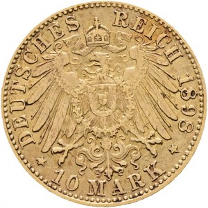 Hamburg Gold 10 Mark 1898 J Freie Stadt