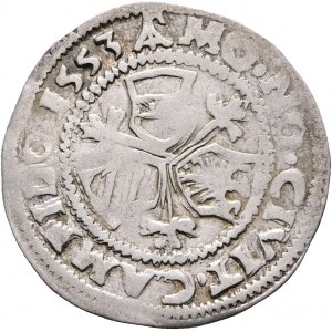 Kempten 3 Kreuzer 1553 CHARLES V. Wolne Miasto