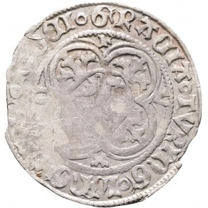 Miśnia 1 Schildgroschen ND 1412-23 Margravat, FRIEDRICH IV., WILLIAM II. Nie czyszczony, oryginalna patyna