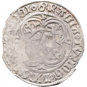 Meissen 1 Schildgroschen ND 1412-23 Margravat, FRIEDRICH IV., WILLIAM II. Nečistené, pôvodná patina