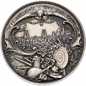 Medal Norymberski 1897 XII. Deutsches Bundesschiessen NUERNBERG Festiwal strzelecki Nuernberg