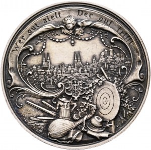 Nürnberger Medaille 1897 XII. Deutsches Bundesschiessen NUERNBERG Schützenfest Nürnberg