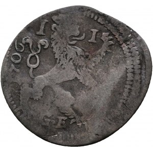 1/2 Kreuzer 1706 JOSEPH I. mint Prague mintmaster Egerer lion to right , one-sided