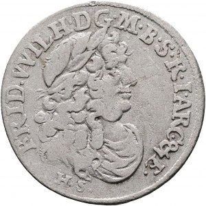 Prusko-Brandenbursko 6 Groschen 1687 FRIEDRICH WILHELM Königsberg