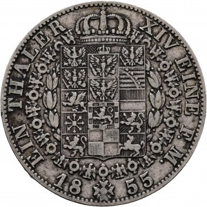 Preußen 1 Vereinsthaler 1855 A Friedrich Wilhelm IV.patiniert