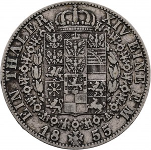 Prusko 1 Vereinsthaler 1855 A Fridrich Viliam IV.patina