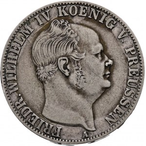 Prusy 1 Vereinsthaler 1855 A Fryderyk Wilhelm IV.patyna