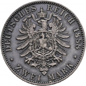 Prussia 2 Mark 1888 A Koenig FRIEDRICH I.