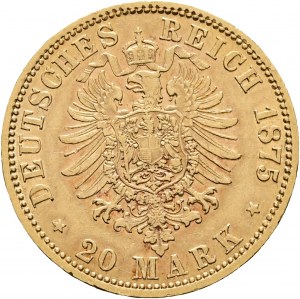 Prussia 20 Mark 1875 A Berlin WILHELM II.