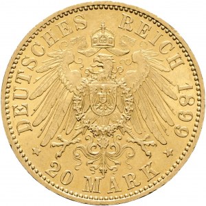 Prusy 20 Mark 1899 A Berlin WILHELM II.