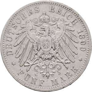 Prussia 5 Mark 1899 A WILHELLM II. Berlin
