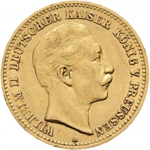 Prusko Zlatá 10 mariek 1901 A WILLIAM II.