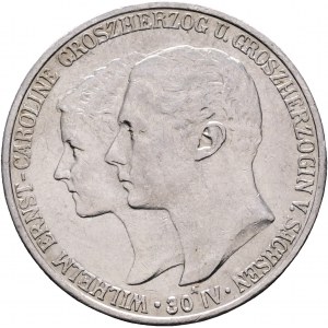 Saxe-Weimar-Eisenach Mark 1903 A Groszherzog WILHELM ERNST a CAROLINE Prvé manželstvo