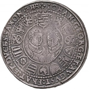Saxony 1 Thaler CHRISTIAN II.,JOHN GEORGE I.,AUGUSTUS, Electorat
