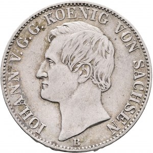 Saksonia 1 Vereinsthaler 1860 B JOHAN I. Drezno