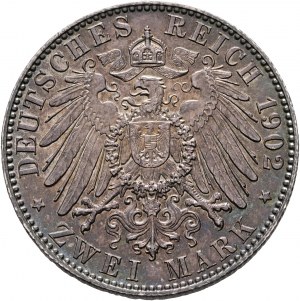 Sachsen 2 Mark 1902 E König ALBERT Tod von Albert