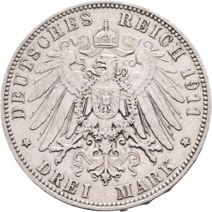 Sachsen 3 Mark 1911 E König FRIEDRICH I.