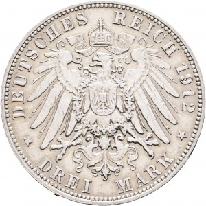 Sachsen 3 Mark 1912 E König FRIEDRICH I.