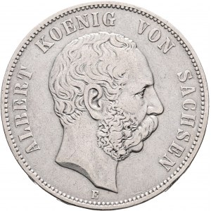 Sassonia 5 marco 1875 E König ALBERT