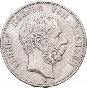 Sachsen 5 Mark 1894 E ALBERT König von Sachsen Muldenhütten