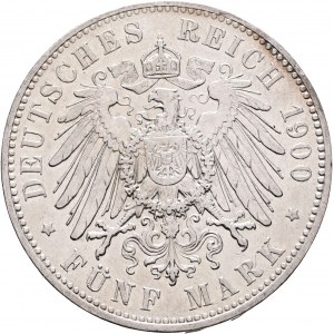 Sachsen 5 Mark 1900 E König ALBERT