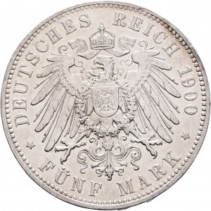 Sachsen 5 Mark 1900 E König ALBERT