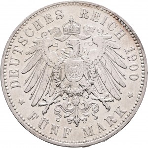 Saksonia 5 Mark 1900 E König ALBERT