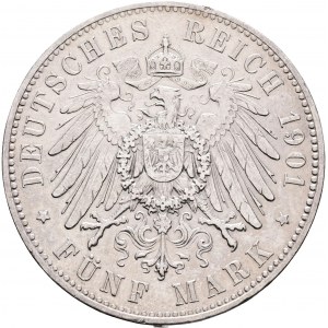 Sassonia 5 marco 1901 E König ALBERT