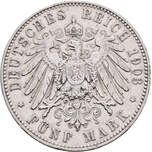 Sachsen 5 Mark 1903 E König GEORG I.