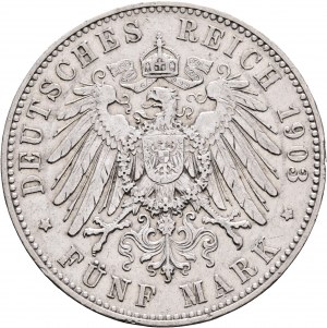 Sassonia 5 marco 1903 E König GEORG I.
