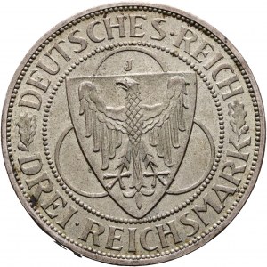 Weimarer Rep. 3 Mark 1930 J Befreiung des Rheinlandes