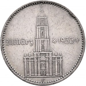 Drittes Reich 2 Mark 1934 E 1. Jahrestag der Naziherrschaft Garnisonkirche Potsdam