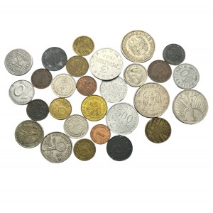 Trzecia Rzesza Lot 25 monet 1Reichspfenni-1Rechsmark 1933-1943