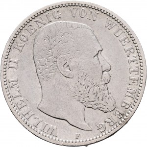 Wuerttemberg 2 marco 1899 F König WILHELM II.