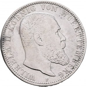 Wuerttemberg 2 marco 1899 F König WILHELM II.