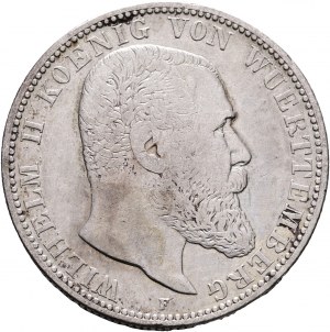 Wuerttemberg 2 Mark 1901 F König WILHELM II.