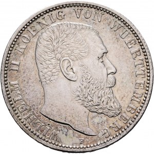 Wuerttemberg 2 Mark 1914 F König WILHELM II.