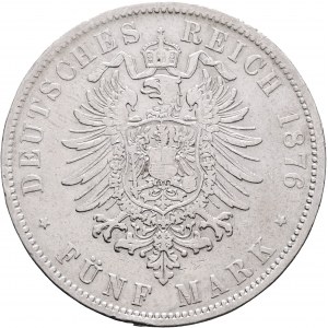 Wuerttemberg 5 Marek 1876 F König KARL I.