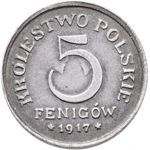 5 Pfennig 1917 F Regentschaft des Königreichs Polen