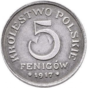 5 Pfennigs 1917 F Regency of Kingdom of Poland