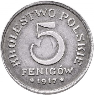 5 Pfennigs 1917 F Regency of Kingdom of Poland